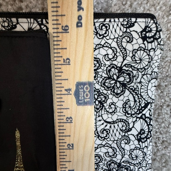 3-Pack Paris Travel Cosmetic Bag Set – “Paris Please” Black & Lace Design - Picture 5 of 9